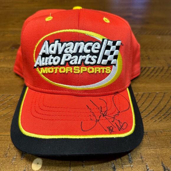 Vintage Autographed Advance Auto Parts #46 Frank Kimmel Hat - Big Stitched Logo - Picture 1 of 8